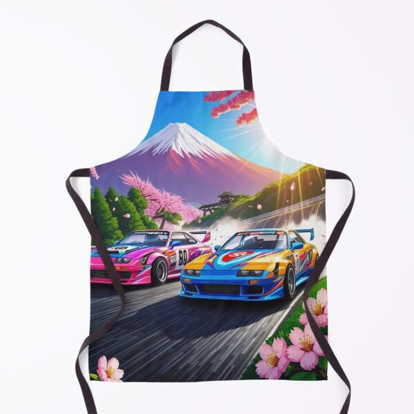 Item preview, JDM, Car, race, Japan, 80s pixel quality video game, Drift, Cherry Blossoms, Mt Fuji, Amazing, sunrise, pixelated designed and sold by tshirtart2024.