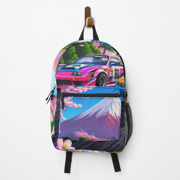 Item preview, JDM, Car, race, Japan, 80s pixel quality video game, Drift, Cherry Blossoms, Mt Fuji, Amazing, sunrise, pixelated designed and sold by tshirtart2024.
