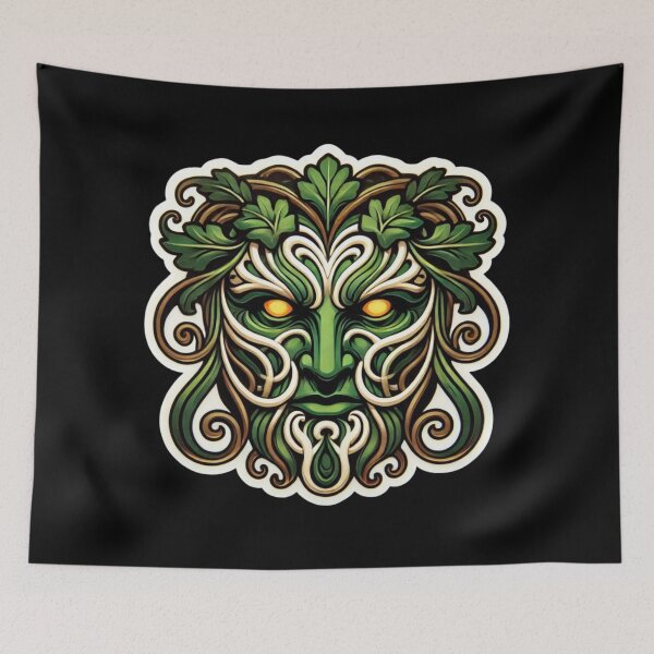 Item preview, Art Nouveau Greenman Print designed and sold by PinUpPizzazz.