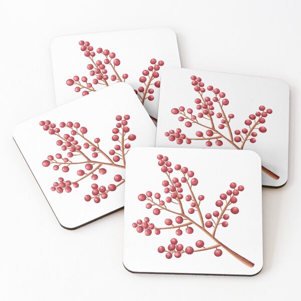 Item preview, Christmas merry berry branch red designed and sold by Kaushlydraw.