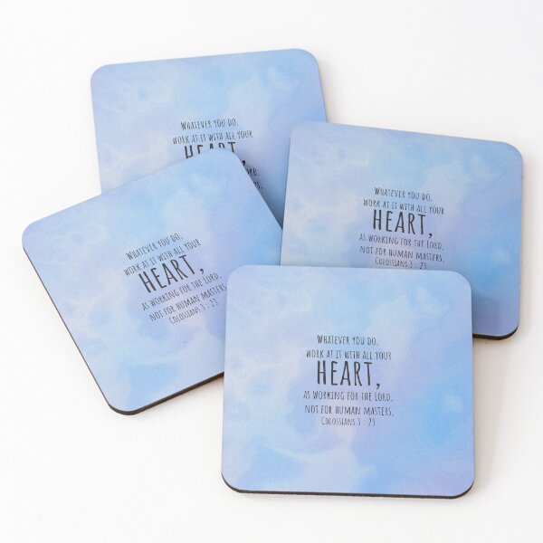 Item preview, Colossians 3 : 23 - Work with all your heart - Bible passage designed and sold by JF Designs.