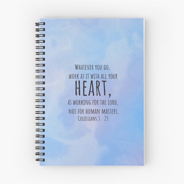 Item preview, Colossians 3 : 23 - Work with all your heart - Bible passage designed and sold by JF Designs.