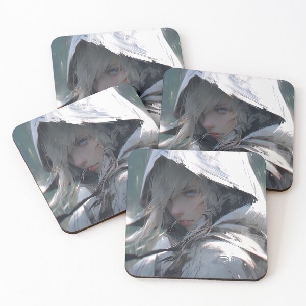 Item preview, Mysterious White Hood Anime Girl designed and sold by bubblegoth.