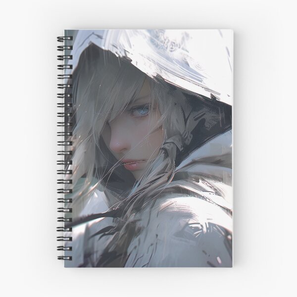 Item preview, Mysterious White Hood Anime Girl designed and sold by bubblegoth.