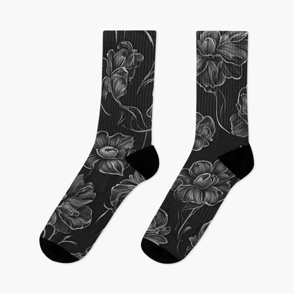 Item preview, Black Flower Pattern designed and sold by Urbanwraps.