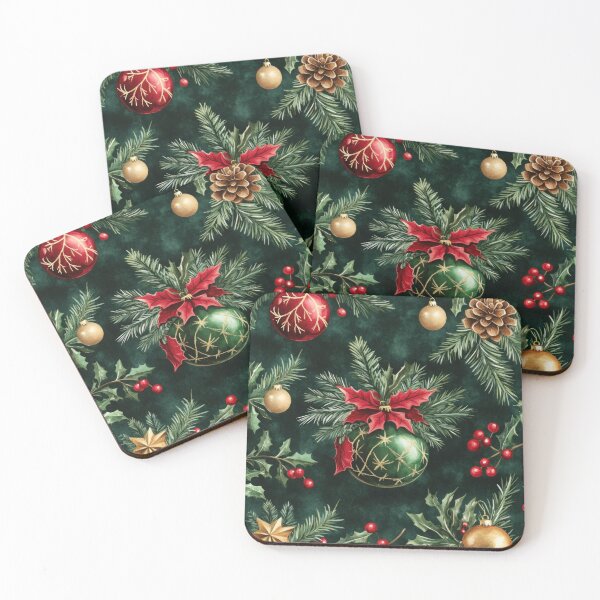 Item preview, Christmas tree autumn leaves seamless pattern- christmas leaves santa  designed and sold by cocomelon168.