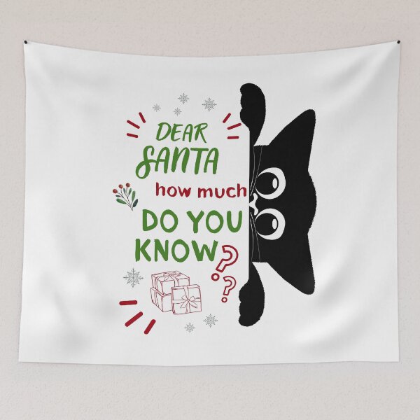 Item preview, Funny "Dear Santa" Cat designed and sold by I-RDesign.