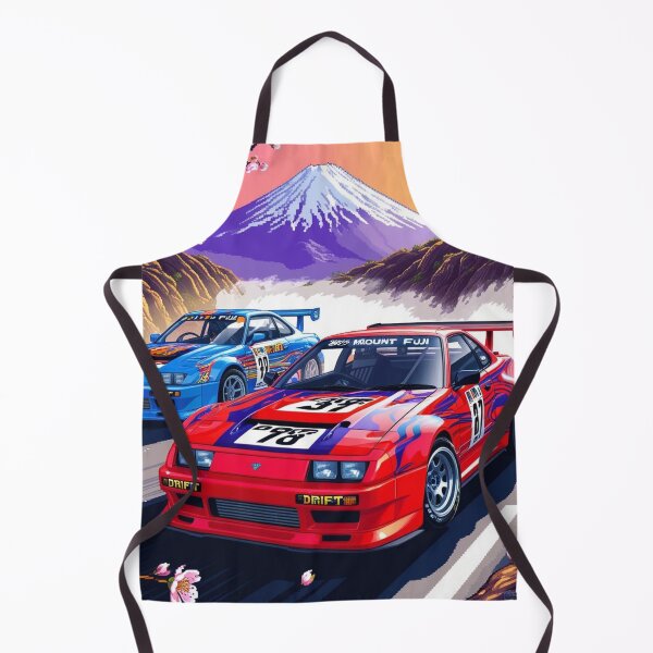 Item preview, JDM, Car, race, Japan, 80s pixel quality video game, Drift, Cherry Blossoms, Mt Fuji, Amazing, sunrise, pixelated designed and sold by tshirtart2024.