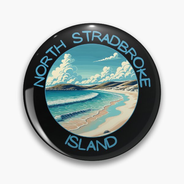 Item preview, North Stradbroke Island Australia Retro Art Travel Skyline designed and sold by MaateoDesign.