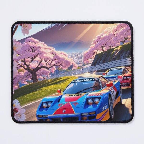Item preview, JDM, Car, race, Japan, 80s pixel quality video game, Drift, Cherry Blossoms, Mt Fuji, Amazing, sunrise, pixelated designed and sold by tshirtart2024.