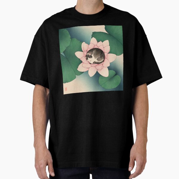 Item preview, Cat Sleeping in Waterlily Flower designed and sold by Broccoli  Cat Art.