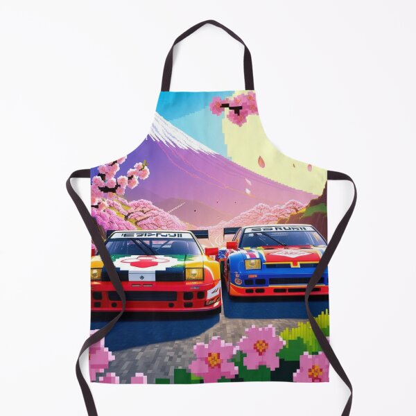Item preview, JDM, Car, race, Japan, 80s pixel quality video game, Drift, Cherry Blossoms, Mt Fuji, Amazing, sunrise, pixelated designed and sold by tshirtart2024.