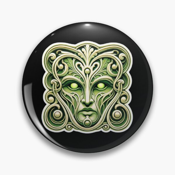 Item preview, Art Nouveau Greenman Print designed and sold by PinUpPizzazz.