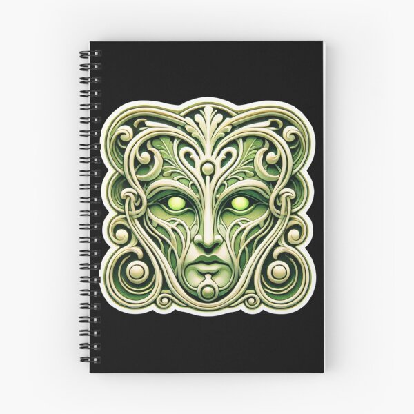 Item preview, Art Nouveau Greenman Print designed and sold by PinUpPizzazz.