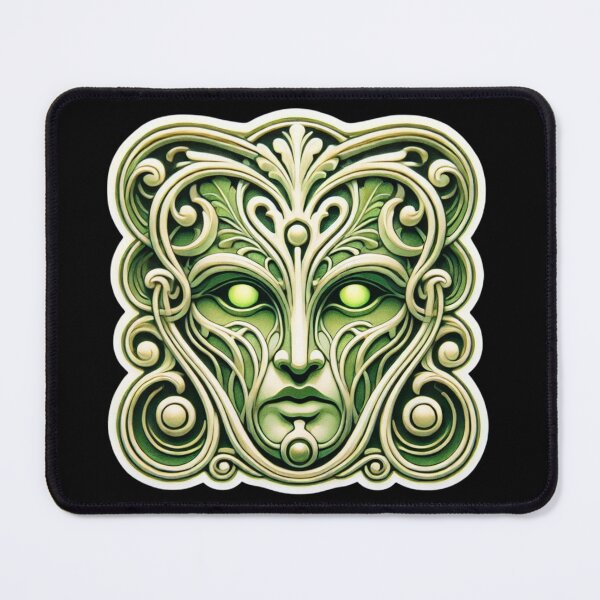 Item preview, Art Nouveau Greenman Print designed and sold by PinUpPizzazz.