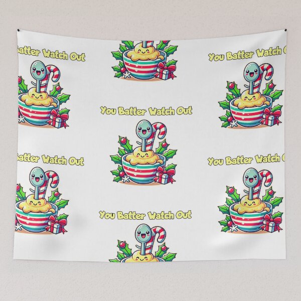 Item preview, You Batter Watch Out - Funny Holiday Baking Pun, Cute Christmas Gift designed and sold by LilMessyKitchen.