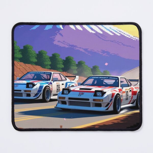 Item preview, JDM, Car, race, Japan, 80s pixel quality video game, Drift, Cherry Blossoms, Mt Fuji, Amazing, sunrise, pixelated designed and sold by tshirtart2024.