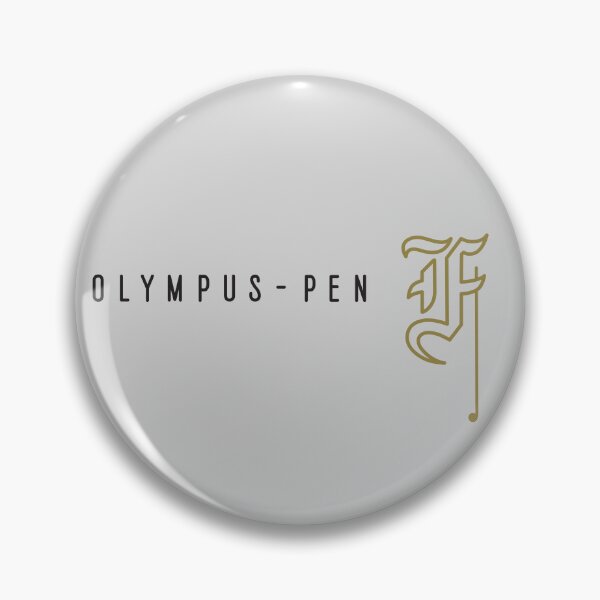 Item preview, Olympus Pen F - Gothic Letter F - Black & Gold - Half Frame Vintage Film Camera Logo designed and sold by Leah Streader.