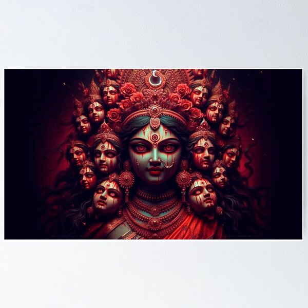 Item preview, Bhairavi: Red Goddess of Divine Power designed and sold by myabstractart _RB.