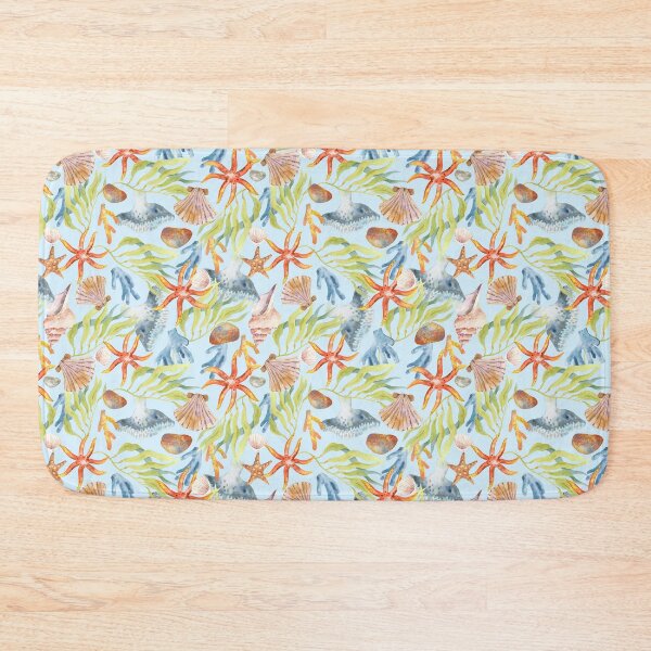 Item preview, vibrant underwater scene with seashells designed and sold by quickkdesign.