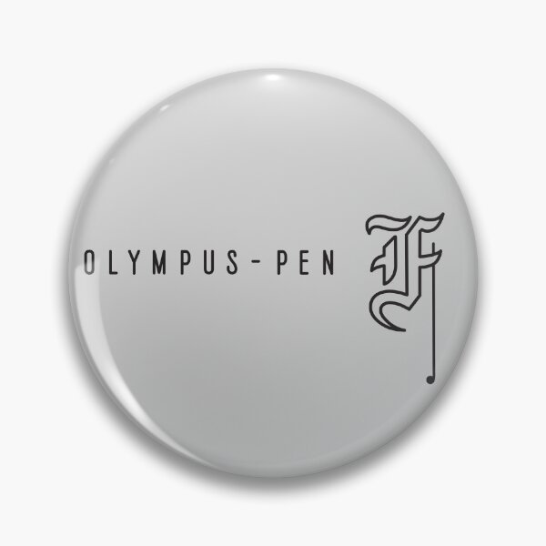 Item preview, Olympus Pen F - Gothic Letter F - Black - Half Frame Vintage Film Camera Logo designed and sold by Leah Streader.