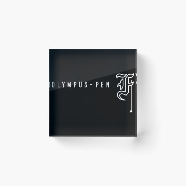 Item preview, Olympus Pen F - Gothic Letter F - White - Half Frame Vintage Film Camera Logo designed and sold by Leah Streader.
