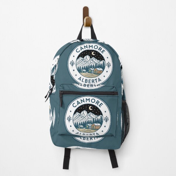 Item preview, Canmore Alberta Badge Design – Mount Rundle and Cozy Cabins designed and sold by pixelated_echoes.