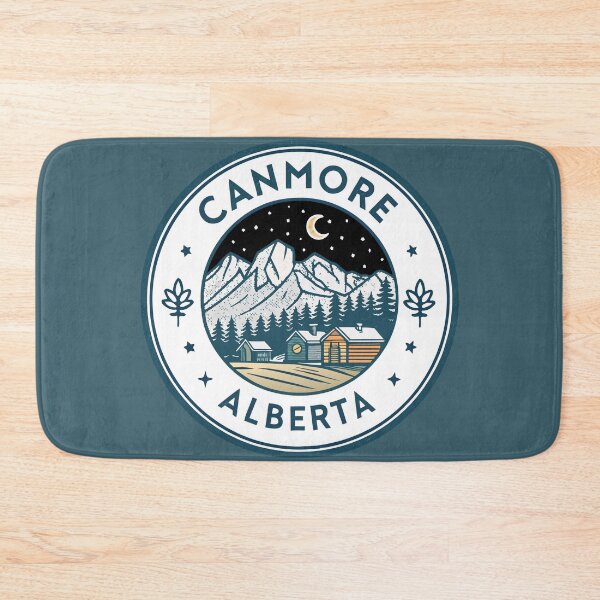 Item preview, Canmore Alberta Badge Design – Mount Rundle and Cozy Cabins designed and sold by pixelated_echoes.