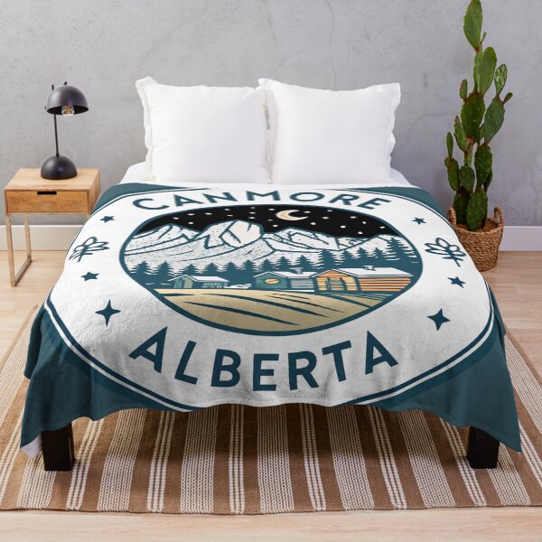 Item preview, Canmore Alberta Badge Design – Mount Rundle and Cozy Cabins designed and sold by pixelated_echoes.