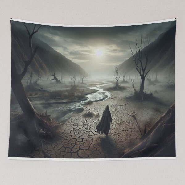Item preview, AI generated rouge walking through a wasteland designed and sold by AI-this-is-AI.