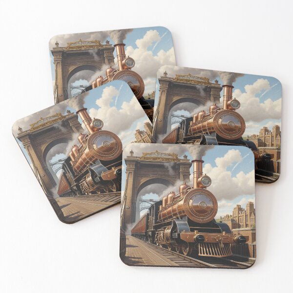 Item preview, The Steampunk Line Railway Engine designed and sold by Skye Ryan-Evans.