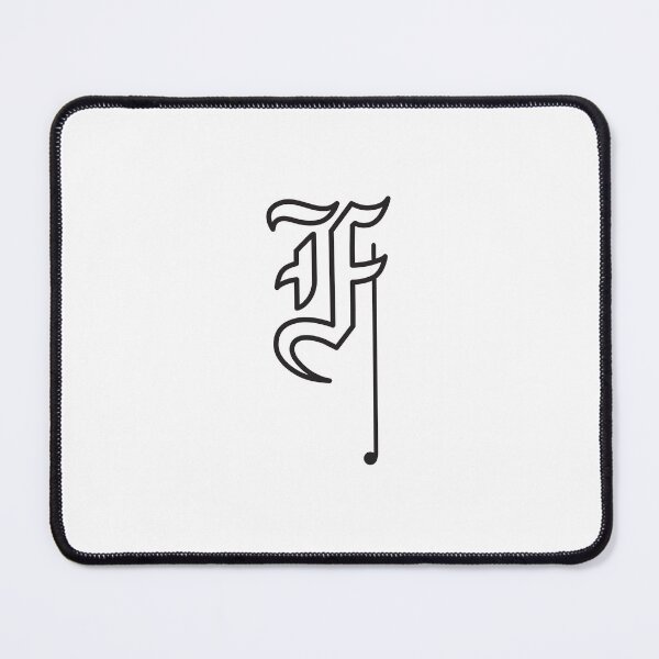 Item preview, Olympus Pen F - Gothic Letter F only- Black outline - Half Frame Vintage Film Camera Logo designed and sold by Leah Streader.