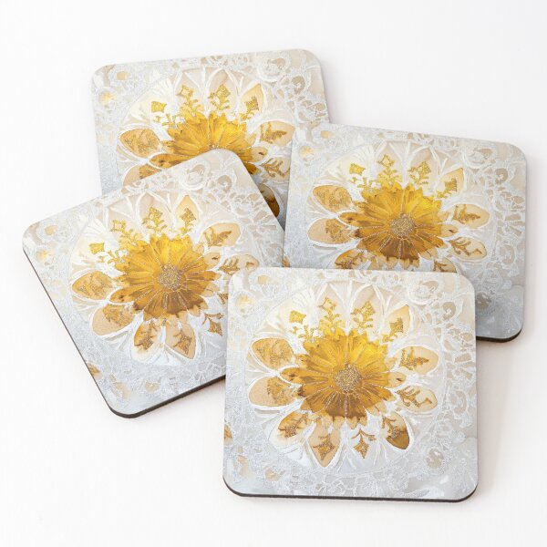Item preview, Radiant Golden Flower with Intricate Lace Design designed and sold by Cris888.