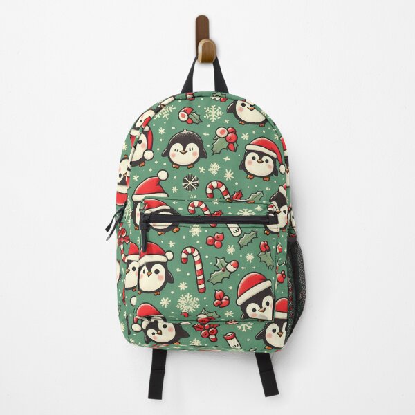 Item preview, New Year's themed pattern of a little penguin wearing a Santa hat designed and sold by kankan22.