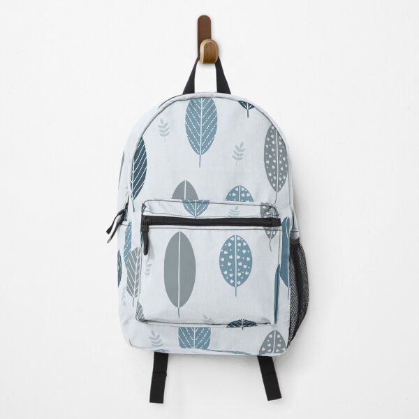 Item preview, Cabincore Leaf Pattern in Blue Tones designed and sold by CJ Creations.