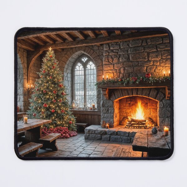 Item preview, Traditional Christmas Tavern Fireplace designed and sold by DreamlifeBackgrounds.