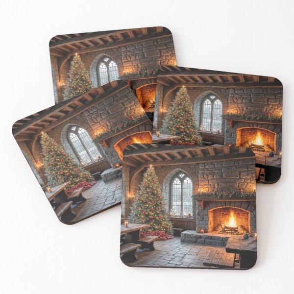 Artikelvorschau, Traditioneller Weihnachtstavernenkamin entworfen und verkauft von DreamlifeBackgrounds.