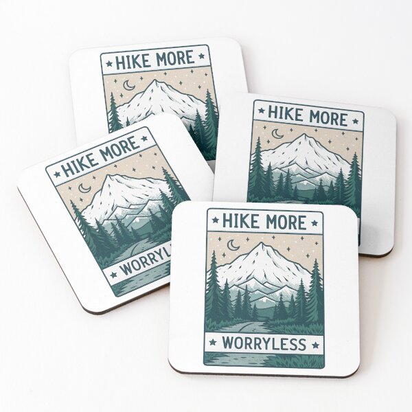 Item preview, Hike More, Worry Less - Motivational Mountain Adventure designed and sold by Colorful-Garden.