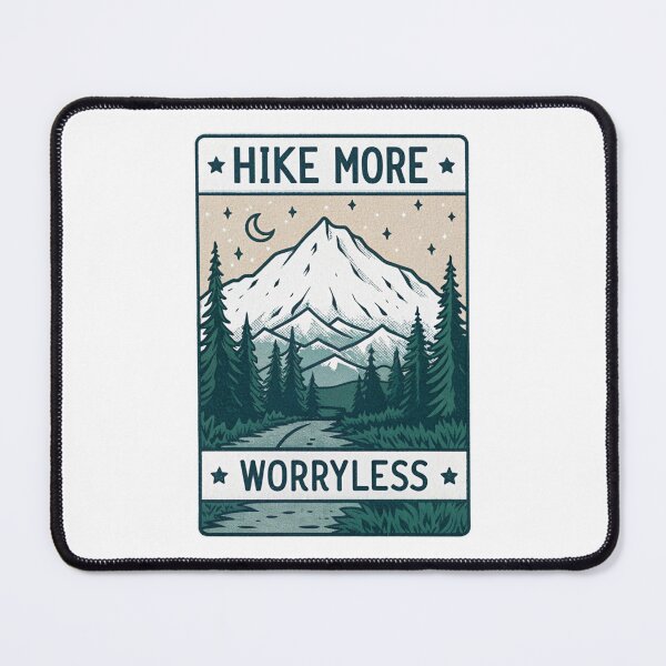 Item preview, Hike More, Worry Less - Motivational Mountain Adventure designed and sold by Colorful-Garden.