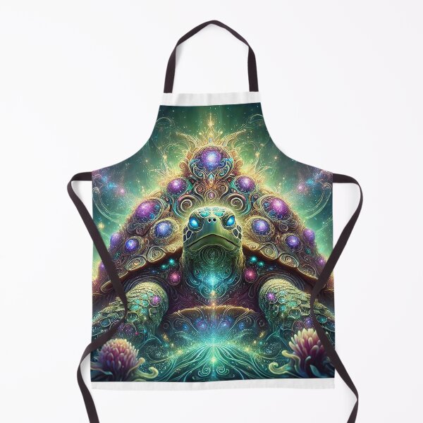 Item preview, Mystical Turtle King with a Glowing Cosmic Crown designed and sold by RealmBeastsAI.
