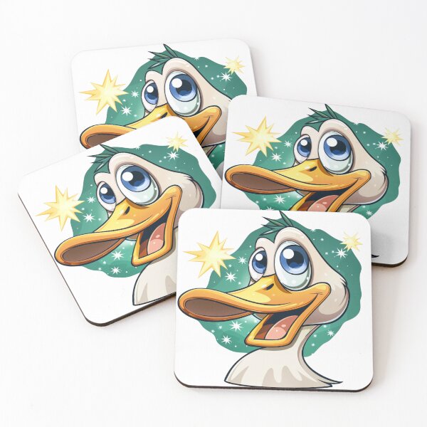 Item preview, Cheerful Cartoon Duck with Starlit Background designed and sold by ellieknight911.