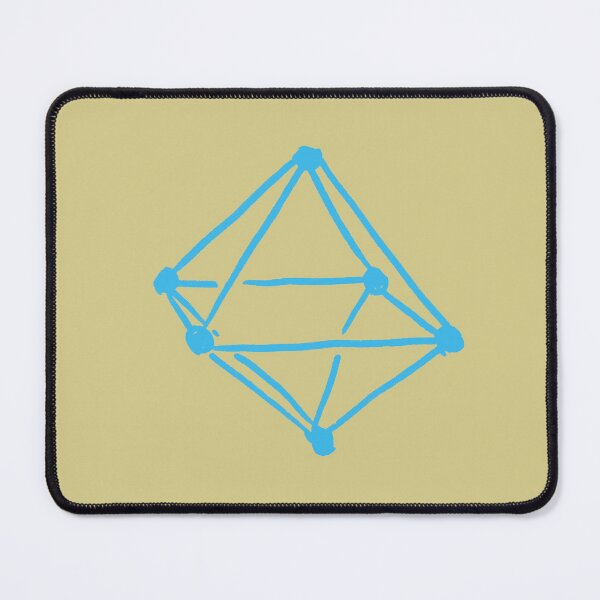 Item preview, Powder Blue Octahedron on Yellow designed and sold by MagentaTwilight.