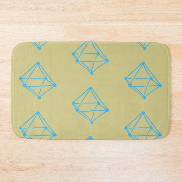 Item preview, Powder Blue Octahedron on Yellow designed and sold by MagentaTwilight.