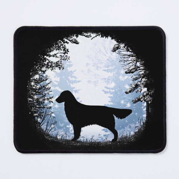Item preview, “First Snow” Flat Coated Retriever  designed and sold by Spinyflowerart.