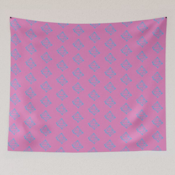 Item preview, Powder Blue Octahedron on Pink designed and sold by MagentaTwilight.