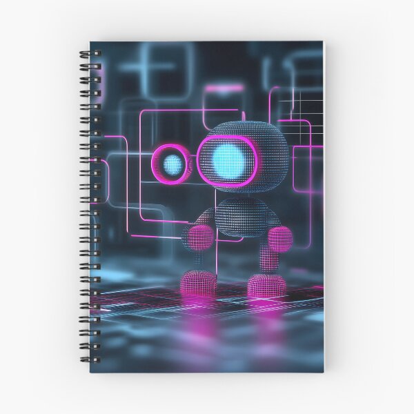 Item preview, Neon Robot Illustration and Cyber Aesthetics designed and sold by Soul-Sparks.