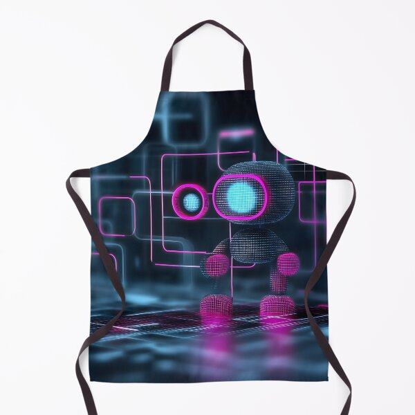 Item preview, Neon Robot Illustration and Cyber Aesthetics designed and sold by Soul-Sparks.