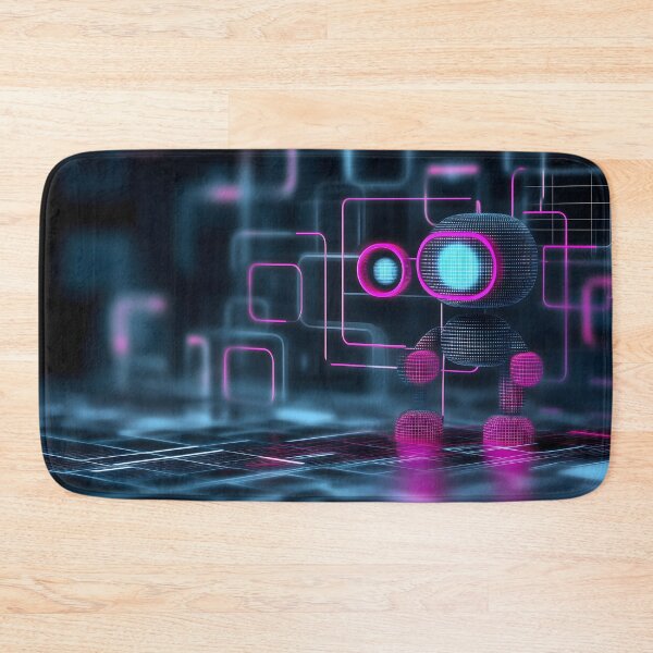Item preview, Neon Robot Illustration and Cyber Aesthetics designed and sold by Soul-Sparks.
