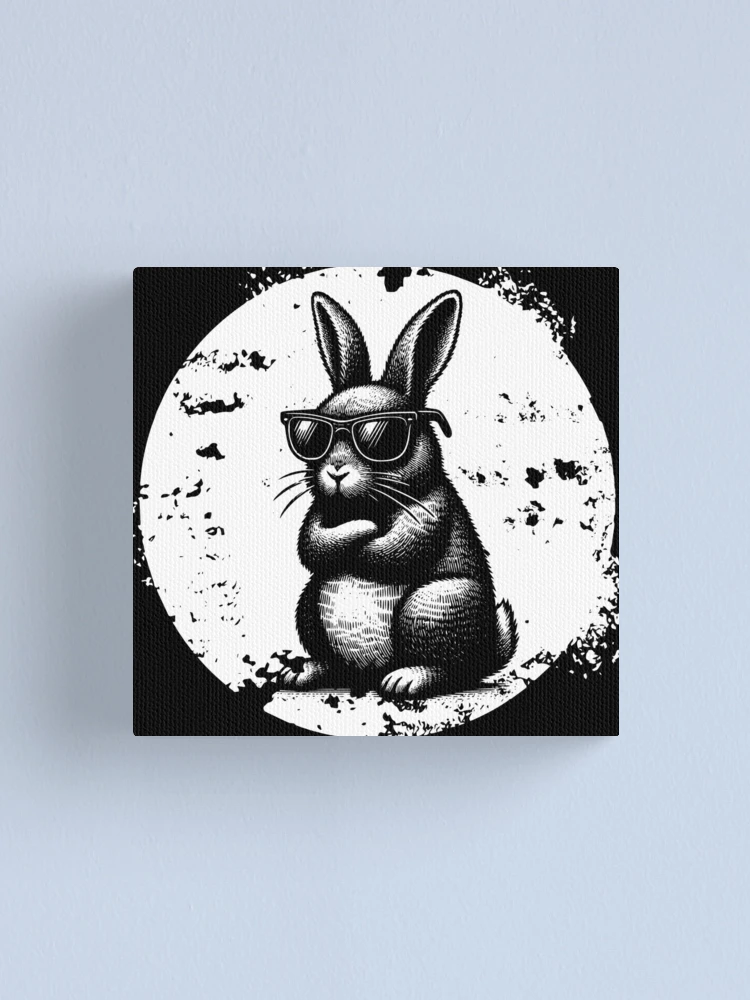 Thumbnail 1 of 3, Canvas Print, Cool Rabbit designed and sold by Ultimate-Rabbit.
