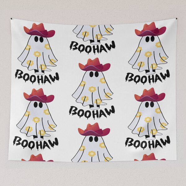 Item preview, Cowboy BooHaw Ghost Halloween BOO HAW designed and sold by patchdaprodusah.